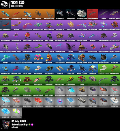 [PC/PSN/XBL] 91 skins ? Take The L | End Zone | Zenith | Dire | Hybrid | Drift | Blackheart | The Visitor | Ragnarok | Son Goku | Lynx | Shogun | A.I.M. | 500 VB