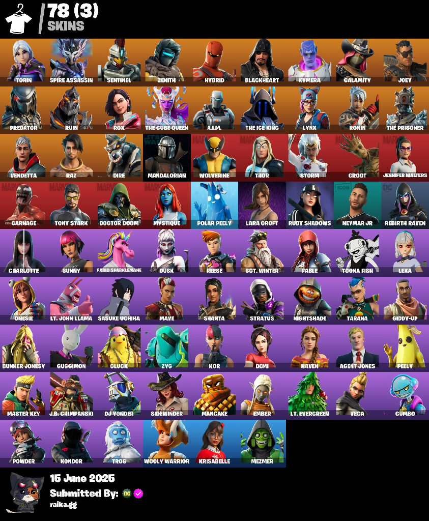 ?[PC/PSN/XBOX]? 94 skins | Torin | Spire Assassin | Sentinel | Zenith | Hybrid | Blackheart | Kymera | Calamity | Joey | Predator | Ruin | Rox | The Cube Queen | 50 VB