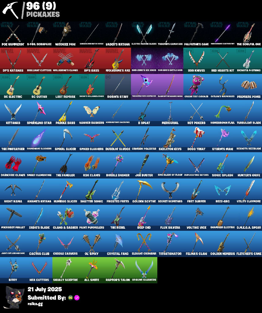 ? 57 skins ? Master Chief (Matte Black) | All Might | Darth Vader Samurai | Wookiee Team Leader | Apprentice Evie | Emperor Palpatine | 150 VB