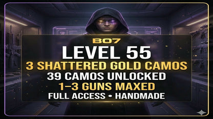💐 BO7 💐 Level 55 💐 3 Shattered Gold Camos 💐 39 Camos Unlock 💐 1-3 Guns Maxed 💐 Full Access 💐 Handmade 🔗 Linkable: Steam • Battle.net • PSN • Xbox #cqUiHP