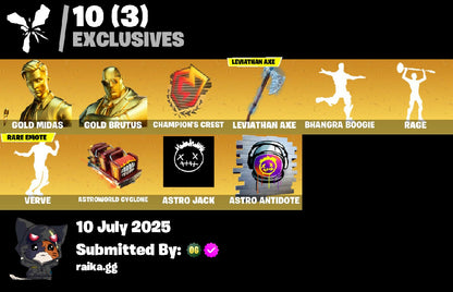 ⚡[PC/PSN/XBL] 141 skins | Gold Midas | Gold Brutus | Menace | Valeria | Predator | Renzo the Destroyer | Galaxy Scout | Peter Griffin | Ronin | The Ageless | 180 VB