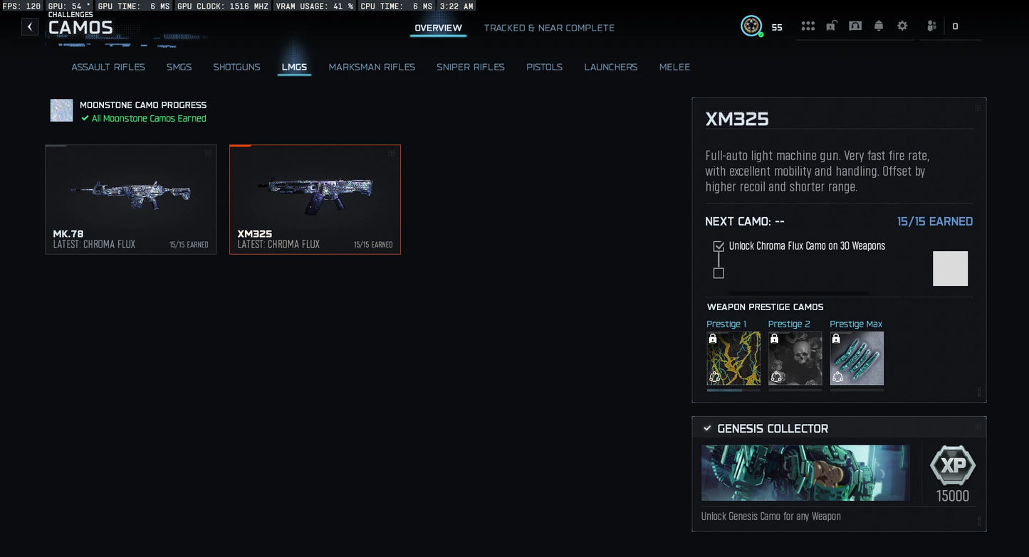 BO7 Genesis Camo Hand Unlock Service (Final Campaign Mastery) | Moonstone , Chroma Flux l 100% Safe