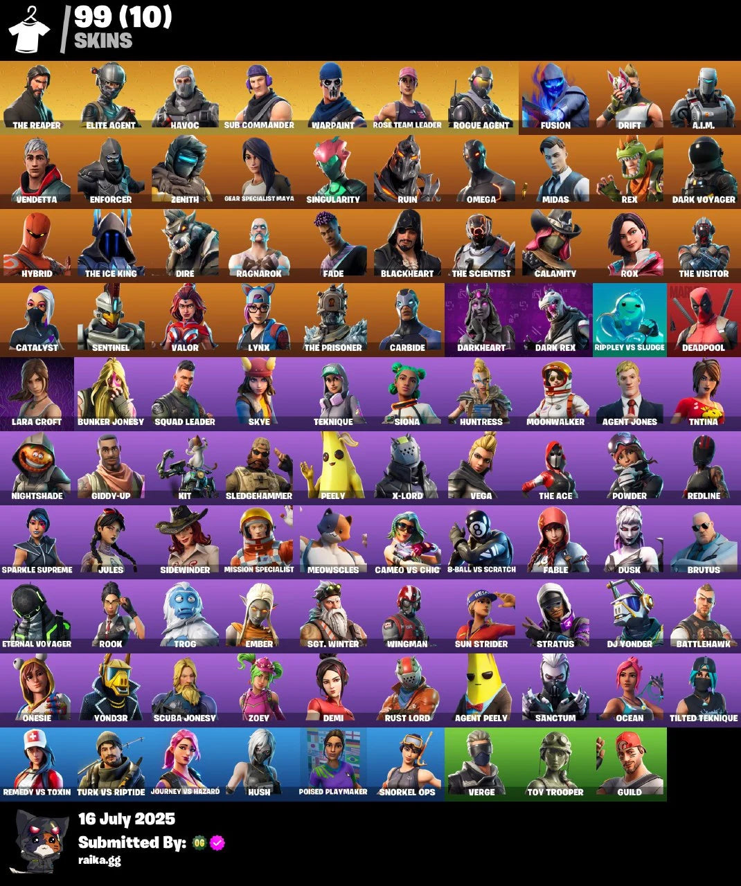 ⭐[PC/PSN/XBOX]🎉99 skins ✨ OG STW ✨ The Reaper ⭐ Elite Agent ⭐ Take The L ⚡ Havoc ⚡ Sub Commander ✨ Rogue Agent ✨ Fusion ⭐ Drift 🔥 A.I.M. 🔥 Vendetta ✨ Enforcer ✨ 1550 VB