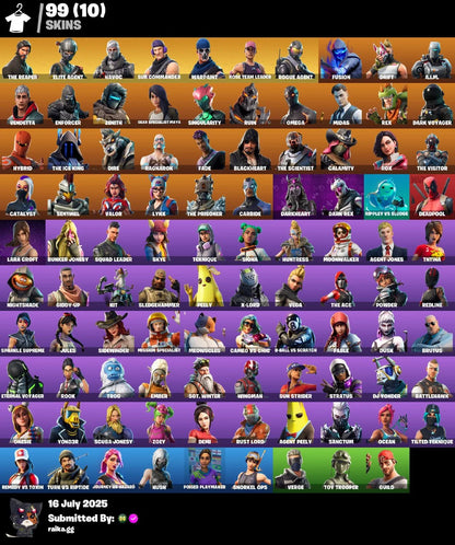 ⭐[PC/PSN/XBOX]🎉99 skins ✨ OG STW ✨ The Reaper ⭐ Elite Agent ⭐ Take The L ⚡ Havoc ⚡ Sub Commander ✨ Rogue Agent ✨ Fusion ⭐ Drift 🔥 A.I.M. 🔥 Vendetta ✨ Enforcer ✨ 1550 VB