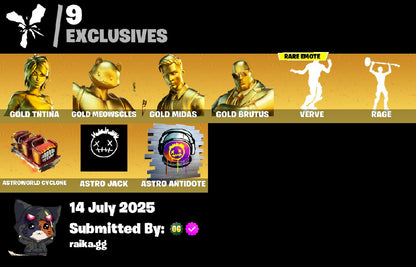 ?70 skins | Gold TNTina | Gold Meowscles | Gold Midas | Gold Brutus | Fade | Fusion | Sorana | Joey | Gear Specialist Maya | Kymera | 320 VB