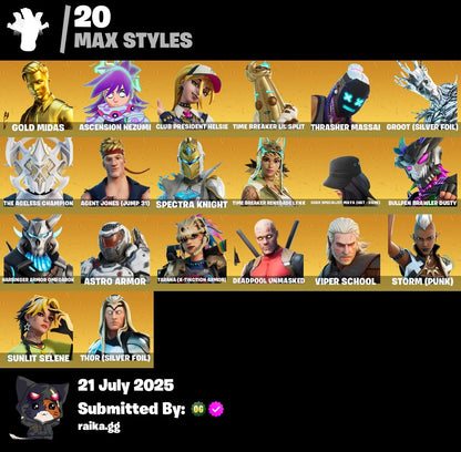 💯🔥𝙀𝙓𝘾𝙇𝙐𝙎𝙄𝙑𝙀 🔥💯•98 SKINS• 🔥 Dark Skully 🔥 Travis Scott 🔥Astro Jack 🔥 Gold Midas 🔥 The Ageless 🔥 Omegarok 🔥 Renzo the Destroyer 🔥 Raz 🔥 Fade 🔥350 VB