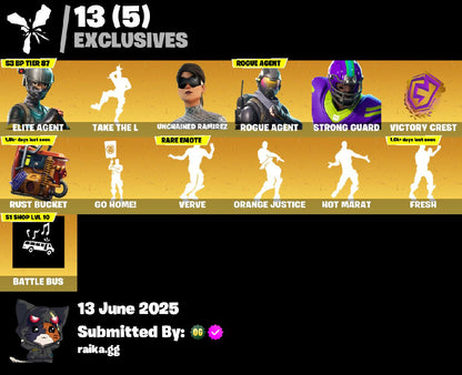 [PC/XBL/NINTENDO] 180 skins | Elite Agent | Take The L | Unchained Ramirez | Rogue Agent | Strong Guard | Renzo the Destroyer | Torin | Carbide | Dire | 500 VB