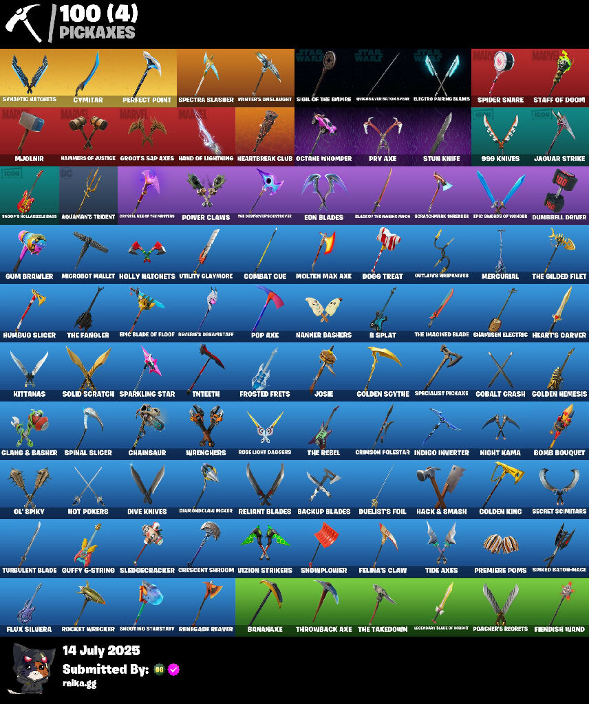 {PC/XBOX/NINTENDO} 68 skins | Fixer | Sultura | Lina Scorch | Cobalt Snowfoot | Midas | Fade | Spectra Knight | Raz | Gear Specialist Maya