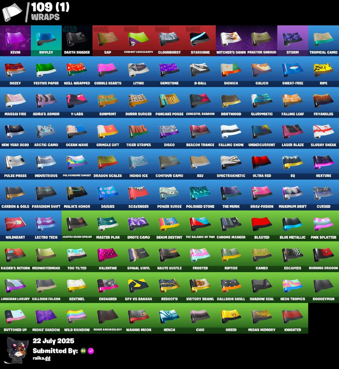 ⭐[PC/PSN/XBOX]✨105 skins ✨ Gold Meowscles | Gold Brutus | Gold Midas | Point It Out | Hot Marat | Rage | Take The Elf | Astroworld Cyclone | Astro Jack | 300 VB