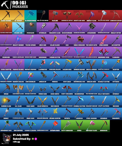 🎯[PC/PSN/XBOX]🎯 107 skins 🔥 Gold Brutus ✨ Gold Meowscles ⚡ Gold Midas 🔥 Carbon Commando 🚨 Trilogy 🚨 Royale Bomber ✨ Point Patroller 🔥 The Origin ⚡Snap |✔️ 50 VB