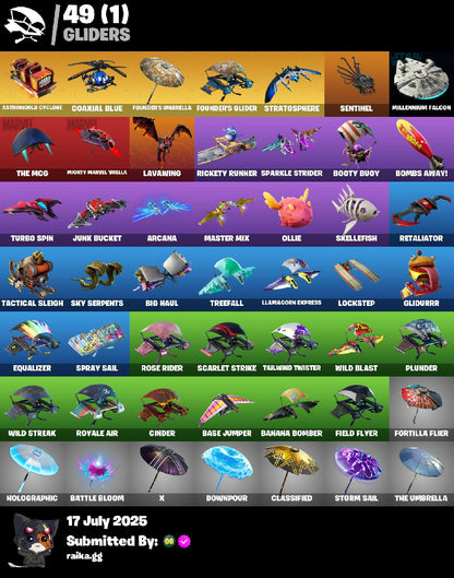 ? 59 skins ? OG STW | Gold Brutus | Fishstick (World Cup) | Gold Midas | Trilogy | Carbon Commando