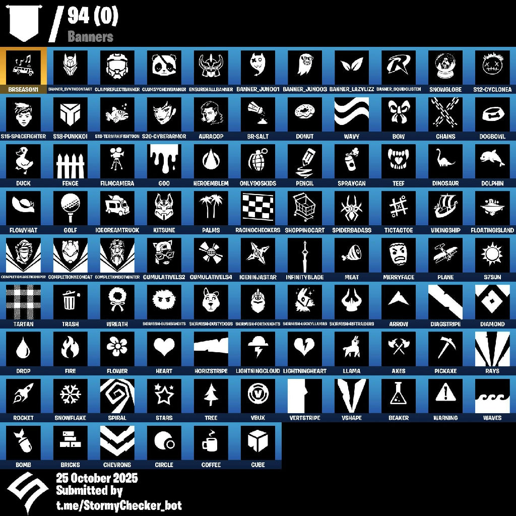 [PC/XBL/PSN]?28 Skins?Blue Team Leader?Blue Striker?Prodigy?Blitz Knight?Pig the Butcher?Default Pickaxe?Outlaw's Whipknives?Storm's Maw?BRSeason1?200 VB