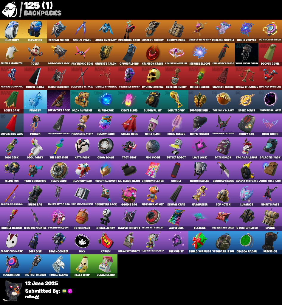 ? 124 SKINS ? Blue Team Leader ✨ Gold Midas ? Gold Brutus ✨ Cloud Striker ? Blue Striker ✨ Eternal Knight ? Ronin ✨ Kymera ✨ Menace ? 1050 VB