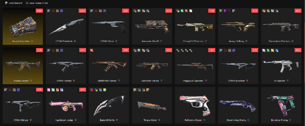 🥇 NA 🥇 41 Skins 🥇 Arcane Vandal 🥇 Arcane Gauntlets 🥇 CYRAX Vandal + Full Bundle 🥇 XERØFANG Vandal 🥇 Prime Phantom🥇Magepunk Operator 🥇 Mystbloom Judge🥇 Level 63 🥇 Ranked Ready 🥇 Smurf Account 🥇 Full access 🥇 IMMORTAL 2 Peak #pkGw6F