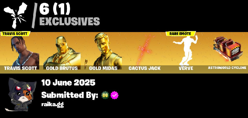 [PC/PSN/XBOX] 156 skins | Travis Scott | Gold Brutus | Gold Midas | Wild Card | Oro | Menace | Raz | Gear Specialist Maya | The Imagined | Eternal Knight | 210 VB