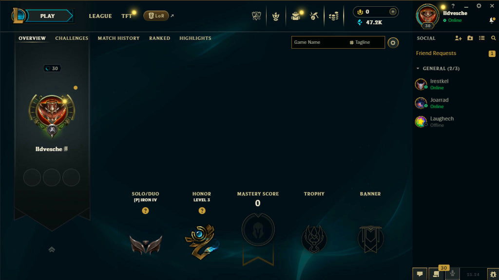 Season 15 I NA I IRON IV 0LP I BE 49,000 I Champions 20 I 5x Skin Shards I 0W/ 1L Placements I North America I Season 15 Split 3 Ready I Handmade I #nV2fRN