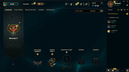 Season 15 I NA I IRON IV 0LP I BE 49,000 I Champions 20 I 5x Skin Shards I 0W/ 1L Placements I North America I Season 15 Split 3 Ready I Handmade I #nV2fRN