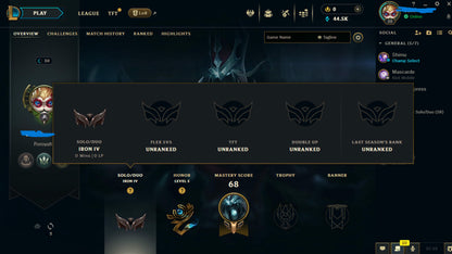 🎲 Iron IV [NA] | 🎓 Honor Level 3 | 🧿 Level 30 Milestone | 🧵 47k+ Blue Essence | 🧳 Secure Ownership | 🕊️ Email Free | ⚡ Ready to Play #rfj9UU