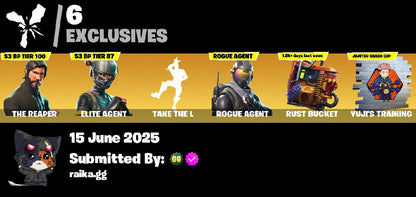 [XBL/NINTENDO/PC] 19 skins | The Reaper | Elite Agent | Take The L | Rogue Agent | Dark Voyager | Drift | Wild Card | Carbide | Moonwalker | Redline | Whiteout | 0 VB