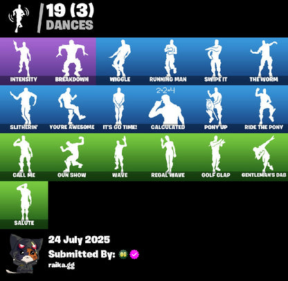 24 skins | Blue Squire | Royale Knight | Drift | Ragnarok | Calamity | Wild Card | Gear Specialist Maya | Wukong | Hollowhead | Sledgehammer | 450 VB