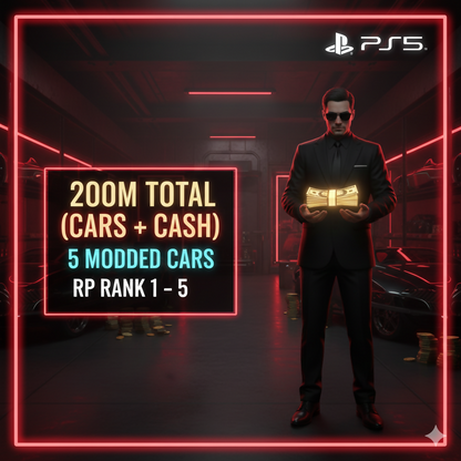 🧛‍♀️ PS5 🧛‍♀️ 200M Total ( Cars + Cash )🧛‍♀️ 5 Modded Cars 🧛‍♀️ 1 ⸱ 5 RP Rank 🧛‍♀️ Full Access 🧛‍♀️ Instant Delivery #an0QFm